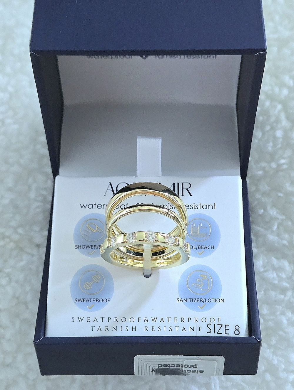 Aquamir Waterproof Triple3️⃣ Ring💍 Set - NIB